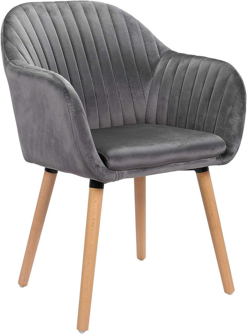 Rootz Ergonomic Velvet Dining Chair - Comfortable Seating - Stylish Accent Chair - Plush Support, Sturdy Build, Easy to Assemble - 81cm x 40cm x 47cm
