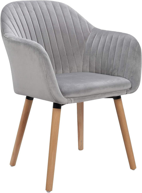 Rootz Ergonomic Dining Chair - Comfort Chair - Stylish Seating - Velvet Upholstery - Easy Assembly - Sturdy Build - 81cm x 40cm x 47cm