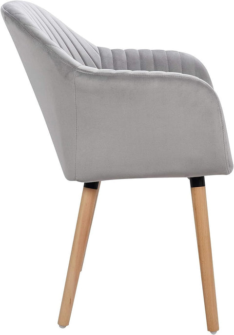 Rootz Ergonomic Dining Chair - Comfort Chair - Stylish Seating - Velvet Upholstery - Easy Assembly - Sturdy Build - 81cm x 40cm x 47cm
