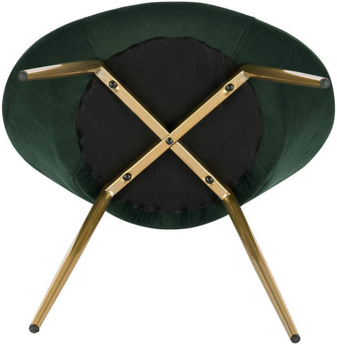 Rootz Set of 4 Dining Chairs - Velvet Upholstered - Gold Metal Legs - Ergonomic Comfort - Stylish & Versatile - Durable & Stable - 78cm x 35cm x 45cm