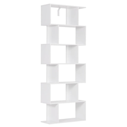 Rootz Modern White Bookcase - Storage Shelf - Cube Organizer - Durable & Water-Resistant - Space-Saving & Versatile - 60cm x 160cm x 23.5cm