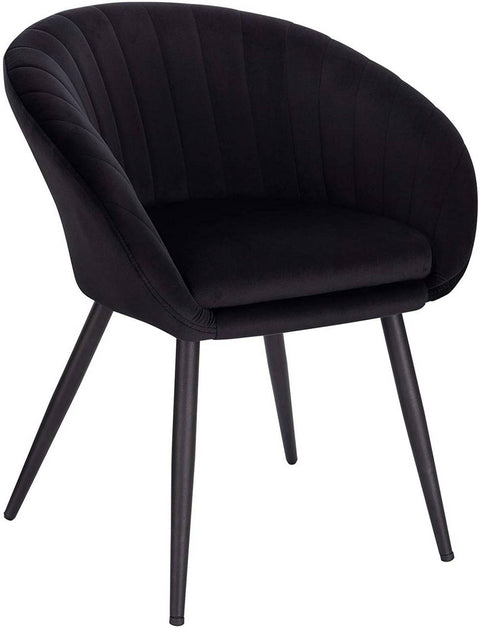 Rootz Velvet Eetkamerstoel - Elegante stoel - Comfortabele zitting - Pluche fluweel - Duurzaam metalen frame - Vloerbescherming - 40,5 cm x 40 cm