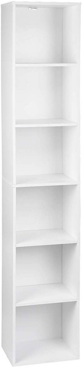 Rootz Modern Bookcase - Storage Shelf - Display Unit - Water-Repellent, Anti-Tip Safety, Easy Assembly - 30cm x 158.5cm x 24cm