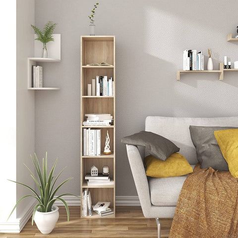 Rootz Bookcase - Storage Shelf - Display Unit - Durable & Water-Resistant - Ample Storage - Versatile Use - 30cm x 158.5cm x 24cm