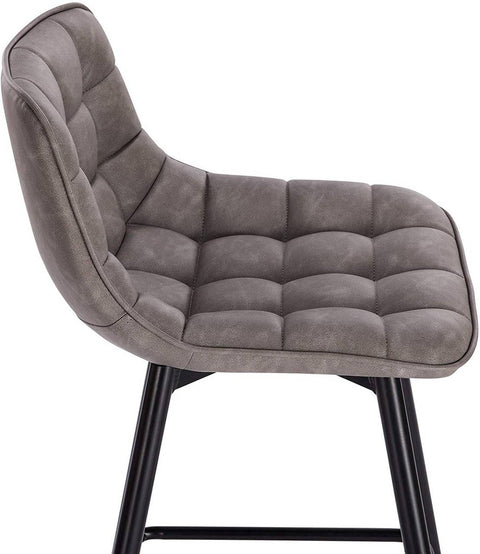 Rootz Bar Stool - Designer Bar Chair - Counter Stool with Footrest - Faux Leather - Ergonomic & Comfortable - Sturdy & Durable - Versatile & Modern - 43cm x 35.5cm (Seat Size)