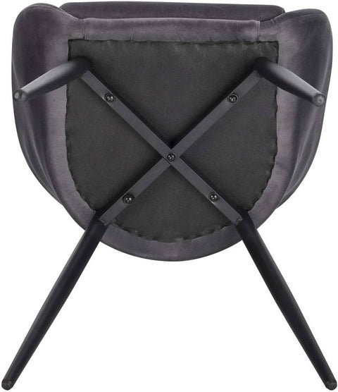 Rootz Velvet Dining Chair - Elegant Chair - Comfortable Seating - Superior Comfort - Durable Design - Versatile Style - 40.5cm x 40cm