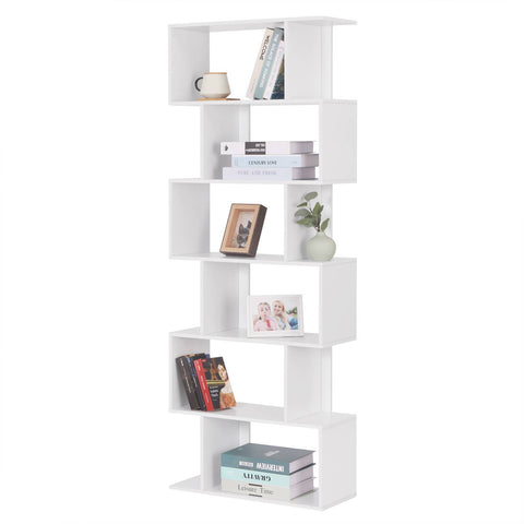Rootz Modern White Bookcase - Storage Shelf - Cube Organizer - Durable & Water-Resistant - Space-Saving & Versatile - 60cm x 160cm x 23.5cm
