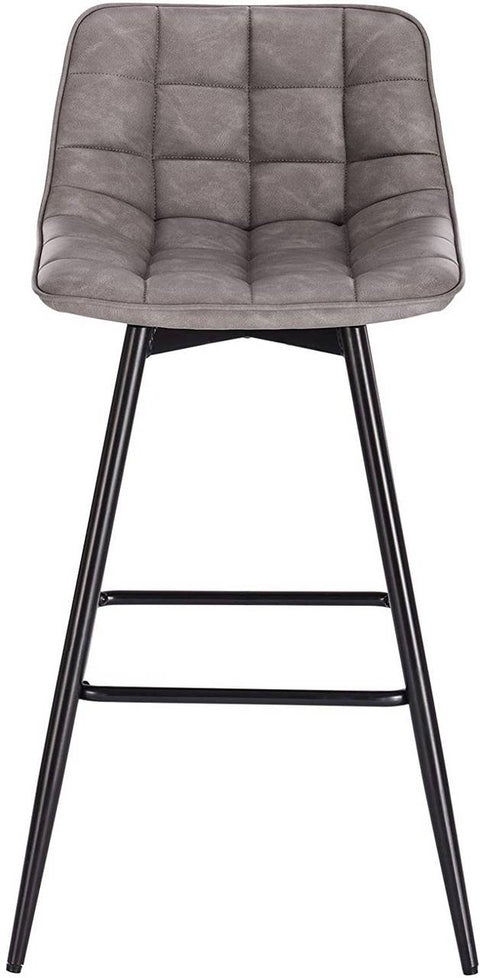 Rootz Bar Stool - Designer Bar Chair - Counter Stool with Footrest - Faux Leather - Ergonomic & Comfortable - Sturdy & Durable - Versatile & Modern - 43cm x 35.5cm (Seat Size)