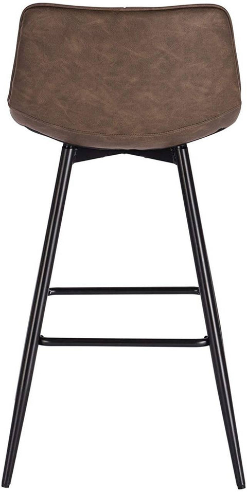 Rootz Bar Stool - Designer Bar Chair, Counter Stool - Faux Leather, Metal Legs - Comfortable & Ergonomic, Sturdy & Durable, Versatile & Stylish - Seat Height: 64cm, Seat Size: 43cm x 35.5cm, Backrest Height: 23.5cm