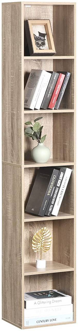 Rootz Bookcase - Storage Shelf - Display Unit - Durable & Water-Resistant - Ample Storage - Versatile Use - 30cm x 158.5cm x 24cm