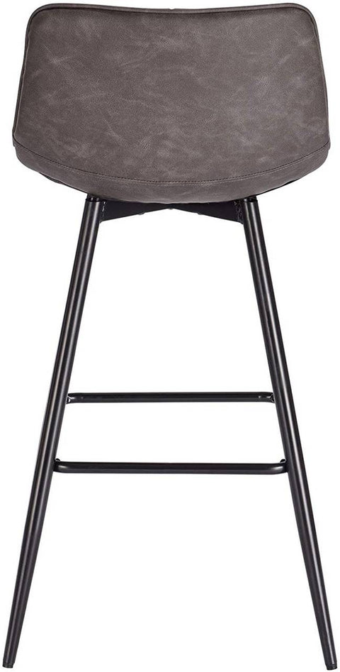 Rootz Bar Stool - Designer Bar Chair - Counter Stool with Footrest - Faux Leather - Ergonomic & Comfortable - Sturdy & Durable - Versatile & Modern - 43cm x 35.5cm (Seat Size)