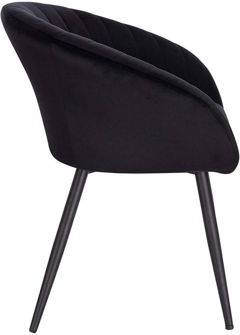 Rootz Velvet Dining Chair - Elegant Chair - Comfortable Seating - Plush Velvet - Durable Metal Frame - Floor Protection - 40.5cm x 40cm
