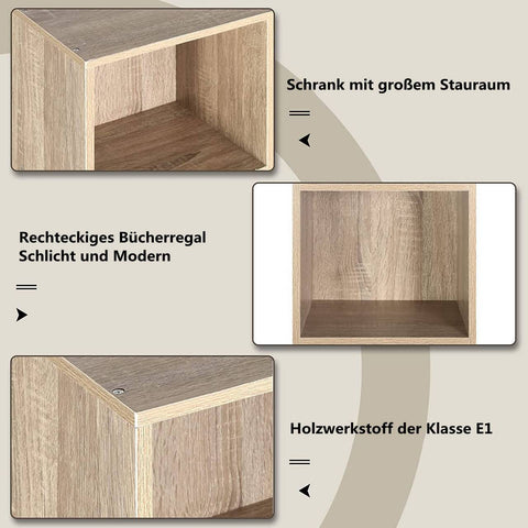 Rootz Bookcase - Storage Shelf - Display Unit - Durable & Water-Resistant - Ample Storage - Versatile Use - 30cm x 158.5cm x 24cm