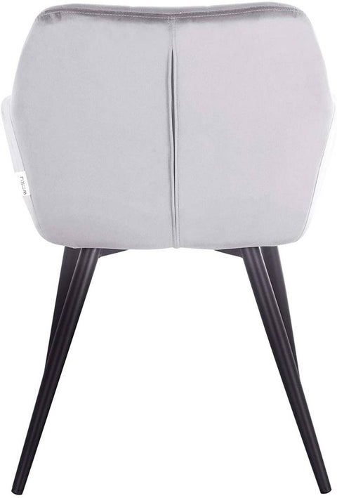 Rootz Velvet Dining Chair Set - Ergonomic Chair - Comfortable Seating - High-Density Foam - Durable Metal Frame - Non-Slip - 49cm x 43cm
