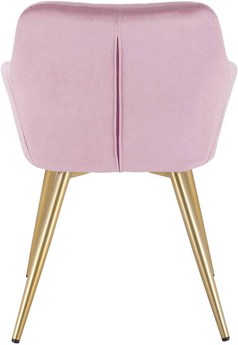 Rootz Velvet Dining Chairs - Golden Legs - Elegant Seating - Comfortable, Durable, Floor Protection - 43cm x 55cm x 81cm