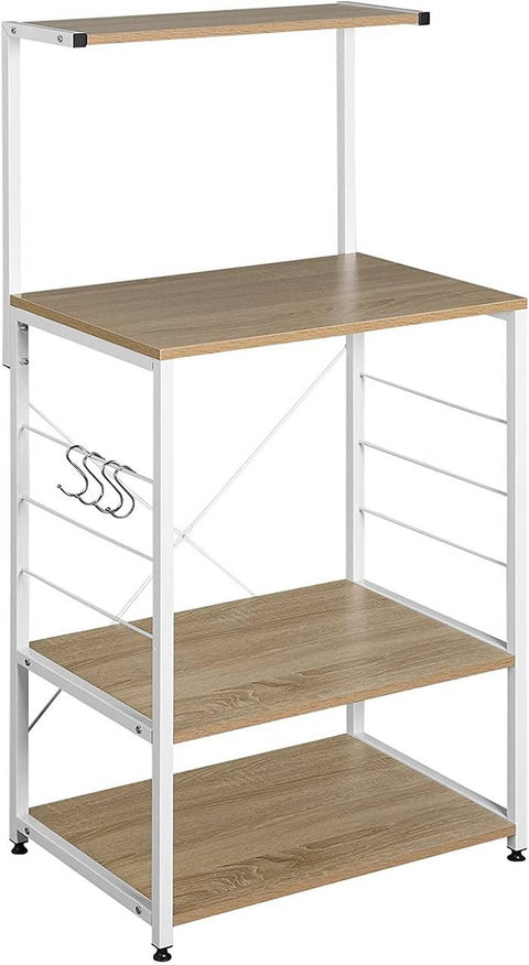 Rootz Modern Multi-Purpose Standing Shelf - Storage Rack - Display Unit - Durable MDF & Steel - Easy Assembly - Waterproof & Scratch-Resistant - 40cm x 60cm x 123cm
