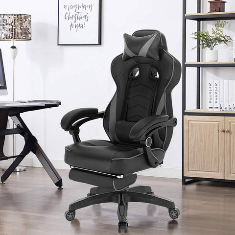 Rootz Ultimate Gaming Chair - Ergonomic Office Chair - Adjustable Computer Chair - High-Density Foam Support - Adjustable Height 121cm-128cm - Seat 56cm x 46cm - Backrest 50cm x 80cm
