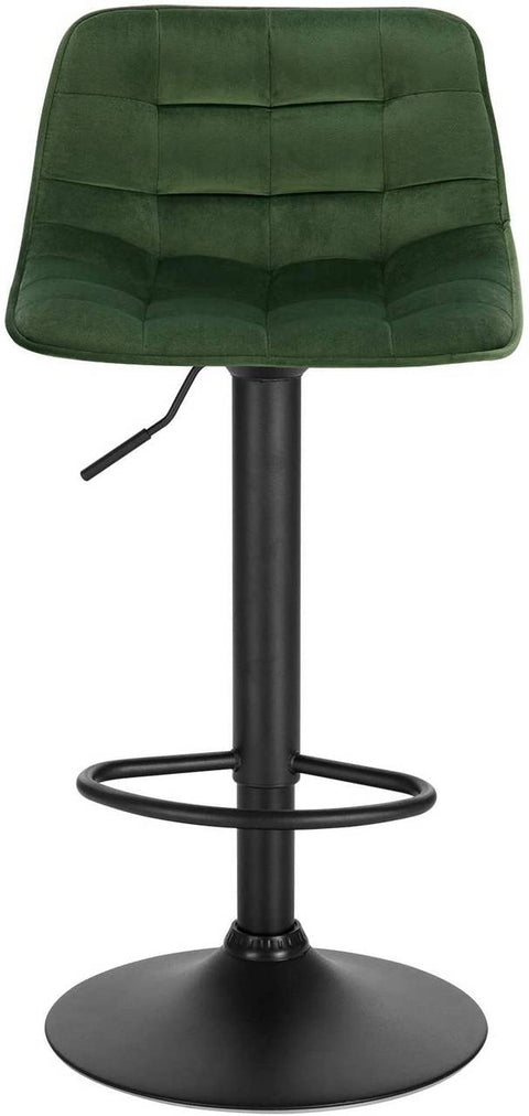 Rootz Bar Stool - Velvet Counter Chair - Adjustable Barstool - Ergonomic Design, Durable Build, Adjustable Height - 42.5cm x 35cm, Height: 82.5cm - 104cm