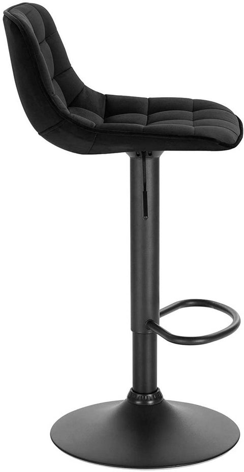 Rootz Bar Stool - Adjustable Counter Chair - Swivel Barstool - Comfortable, Durable, Easy Maintenance - Velvet & Metal - 82.5cm-104cm x 42.5cm x 35cm
