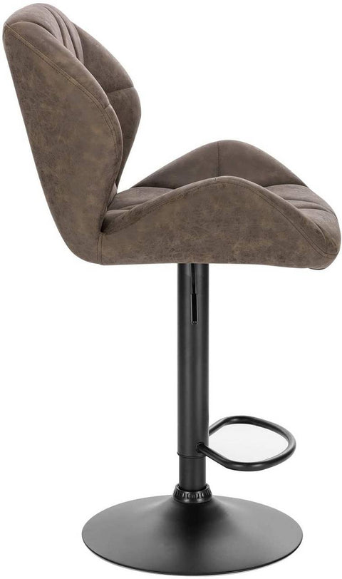 Rootz Bar Stool Set - Counter Stools - Adjustable Bar Chairs - Ergonomic Design - Durable Faux Leather - Stable Metal Base - 94cm-116cm x 50cm x 40cm