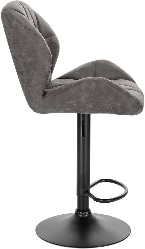 Rootz Bar Stool Set - Counter Stools - Swivel Chairs - Ergonomic Design, Durable Construction, Floor Protection - Faux Leather - 94cm-116cm x 50cm x 40cm