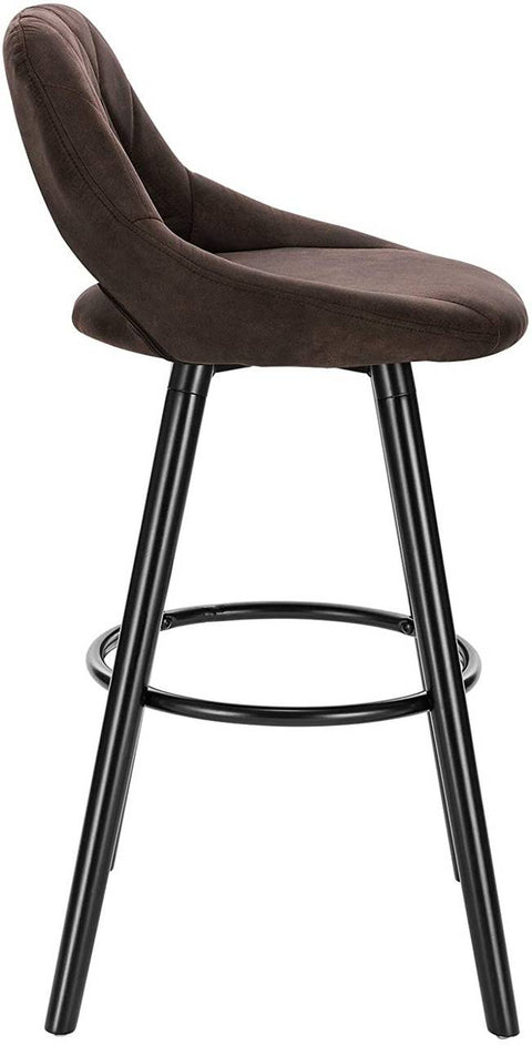 Rootz Set of 2 Bar Chairs - Counter Stools - Kitchen Stools - Comfortable Seating - Easy Maintenance - Durable Build - 43cm x 43cm x 91cm