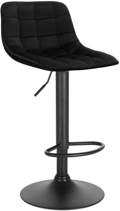 Rootz Bar Stool - Adjustable Counter Chair - Swivel Barstool - Comfortable, Durable, Easy Maintenance - Velvet & Metal - 82.5cm-104cm x 42.5cm x 35cm