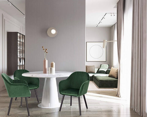 Rootz Set van 4 eetkamerstoelen - Elegante zitting - Comfortabele stoelen - Fluwelen bekleding - Ergonomische ondersteuning - Duurzame constructie - Eenvoudig te monteren - 81 cm x 40 cm x 42 cm