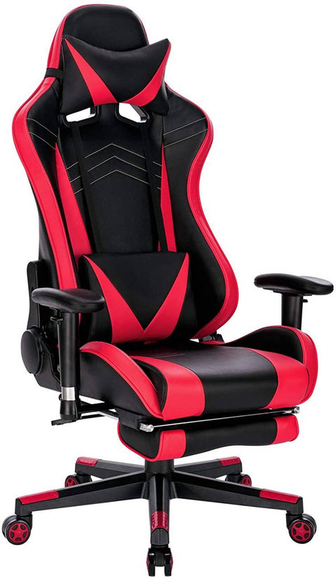 Rootz Ultimate Comfort Gaming-stoel - Ergonomische bureaustoel - Verstelbare computerstoel - Hoge rugleuning - Verstelbare hoogte 43-51 cm - Kantelen 90-155 graden - Zitmaat 55 cm x 62 cm