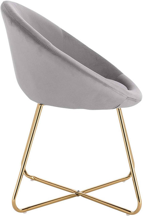 Rootz Velvet Dining Chair - Ergonomic Chair - Stylish Seating - Comfortable & Supportive - Durable & Stable - Floor-Safe Design - 76cm x 36cm x 40cm