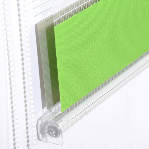 Rootz Double Roller Blind - Window Shade - Privacy Screen - Sun Protection - Dimensions 75x150cm - Green Grey