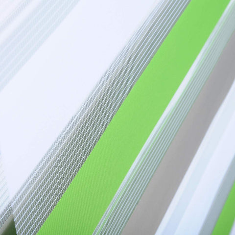 Rootz Double Roller Blind - Window Shade - Privacy Screen - Sun Protection - Dimensions 75x150cm - Green Grey