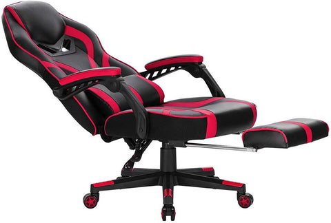Rootz Ultimate Comfort Gaming Chair - Ergonomische bureaustoel - Computerstoel met lendensteun en voetsteun - Verstelbaar, duurzaam, stijlvol - Kunstleer - 115-123 cm x 55 cm x 62 cm