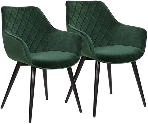 Rootz Velvet Dining Chair Set - Ergonomic Chair - Stylish Seating - Comfortable, Durable, Adjustable - 41cm x 45cm x 84cm