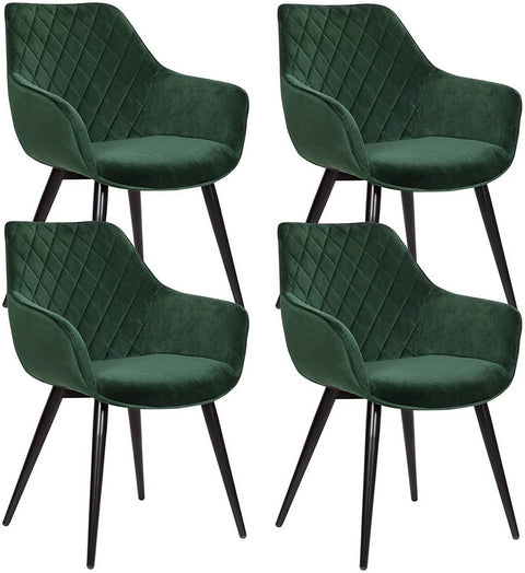 Rootz Velvet Dining Chair - Ergonomic Chair - Stylish Seating - Comfortable Design - Durable Construction - Adjustable Stability - 41cm x 45cm x 84cm