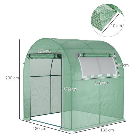 Rootz Portable Greenhouse - Plant House - Cold Frame - Extend Growing Season - 180cm x 180cm x 200cm