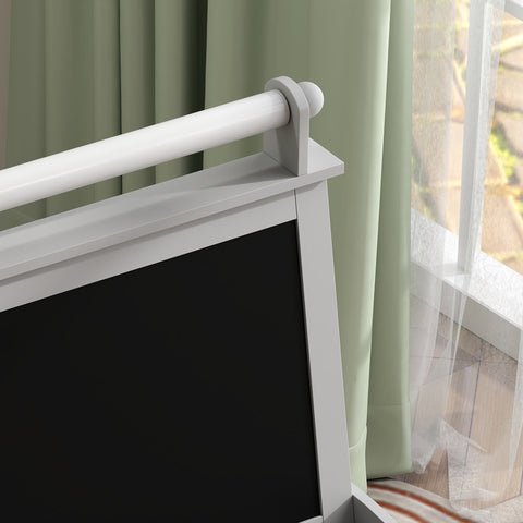 Rootz Children's 3-in-1 Easel - Kid's Art Station - Magnetic White & Chalk Board - Boost Creativity - 59cm x 48cm x 118cm