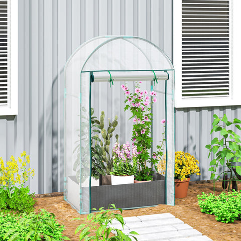 Rootz Mini Garden Greenhouse - Balcony Greenhouse - Plant Protective Shelter - Reinforced Plastic Cover - 89cm x 50cm x 152cm