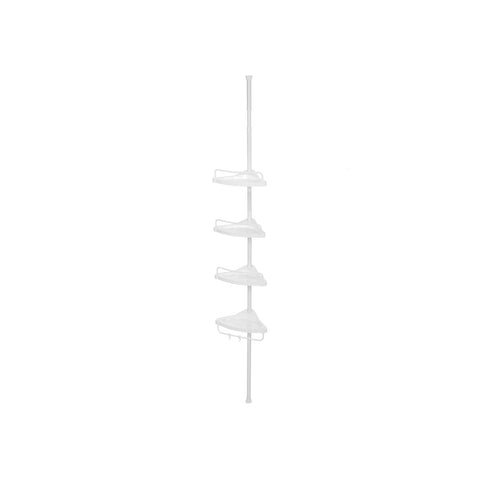 Rootz Telescopic Bathroom Shelf - Shower Caddy - Adjustable Storage Rack - Rust Resistant - Easy Installation - 85cm to 305cm - 25cm x 25cm x 35cm