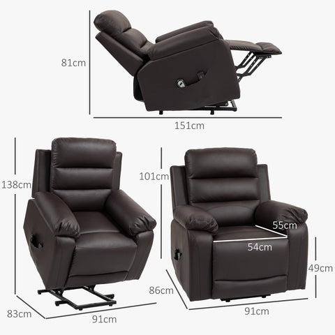 Rootz Electrical Upholstery Chair - Recliner - Massage Chair - Adjustable Inclination - Comfort and Mobility - 91cm x 86cm x 101cm