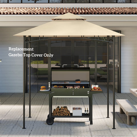 Rootz Garden Gazebo Replacement Tarpaulin - BBQ Grill Gazebo Roof - Sunshade Canopy - UPF50+ Protection - 244cm x 152cm