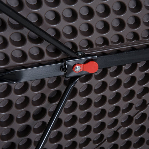 Rootz Folding Table - Foldable Camping Table - Picnic Table - Durable & Weather-Resistant - Height Adjustable - Lightweight & Portable - 122cm x 61cm x 53/71.5cm