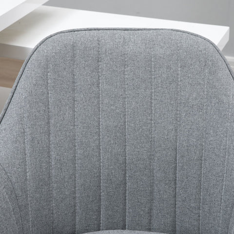 Rootz Ergonomic Office Chair - Adjustable Swivel Chair - Contemporary Linen Seating - Comfort & Style - 61cm x 59cm x 86-96cm