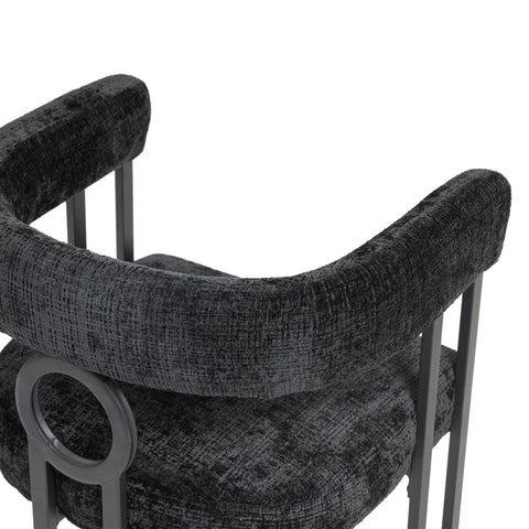 Rootz Set of 2 Chenille Dining Chairs - Modern Seating - Stylish Upholstered - Maximum Comfort - 60L x 47W x 72H cm