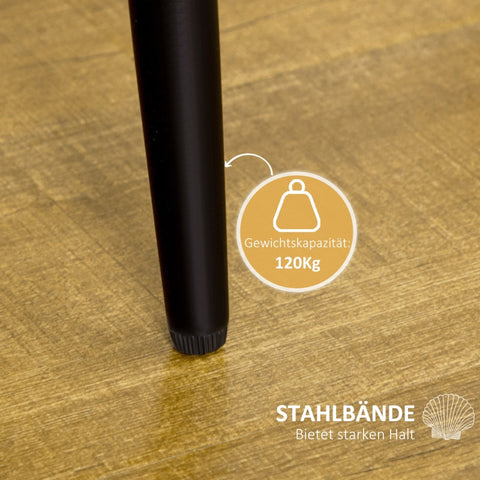 Rootz Shell-Shaped Dining Chairs - Set of 4 - Velvet-Look - Padded Seats - Metal Legs - Elegant Design - 52cm x 54cm x 79cm