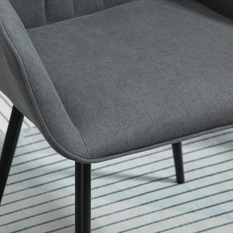 Rootz Set of 4 Upholstered Chairs - Dining Chairs - Scandinavian Style - Ergonomic Comfort - 59.5cm x 56.5cm x 81cm