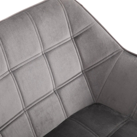 Rootz Relaxation Chair - Skandi Design - Reading Chair - Accent Chair - Upholstered Chair - Quilting - Grey - 64 cm x 62 cm x 72.5 cm