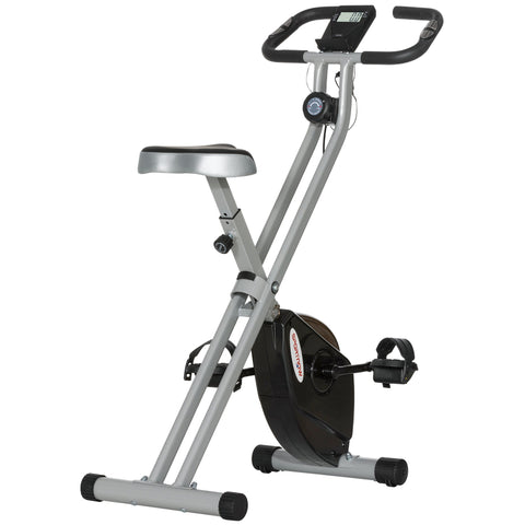 Rootz Folding Exercise Bike - Quiet Magnetic Bike - Indoor Cycling - 8 Resistance Levels - Adjustable Seat - 97x43x110cm