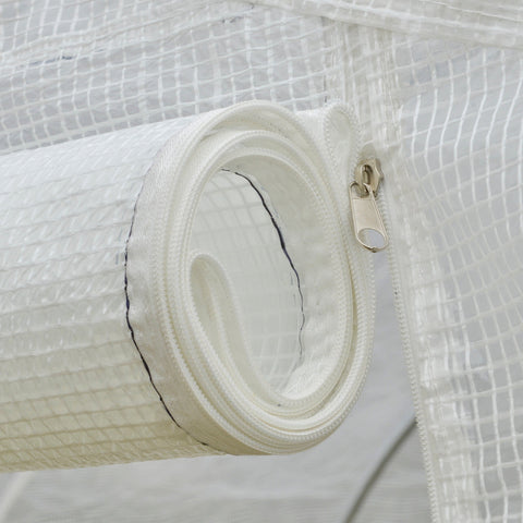 Rootz Garden Tunnel Greenhouse - Plant Shelter - UV Protection - Galvanized Steel - 3.5L x 3W x 2H m - High Density PE Tarpaulin