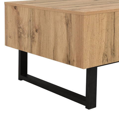 Rootz Modern Coffee Table - Living Room Table - Office Desk - Hidden Storage Compartments - 155L x 55W x 22H cm